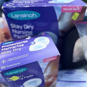 Lansinoh Stay Dry Nursing Pads - Blue and Purple Packaging